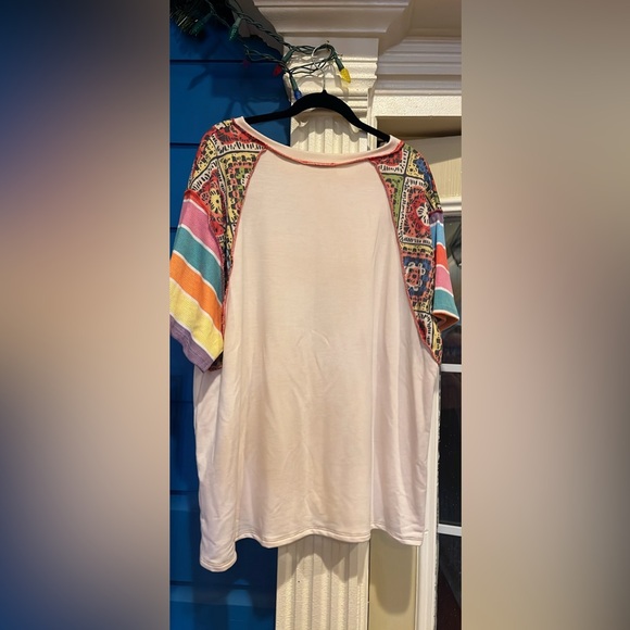 NWT Haptics Sz 1X Light Beige Graphic Tee - Picture 8 of 8